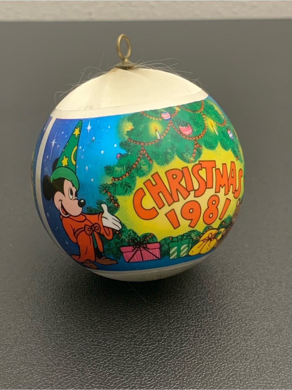 Disney Mickey Mouse Christmas 1981 Holiday Ball Ornament